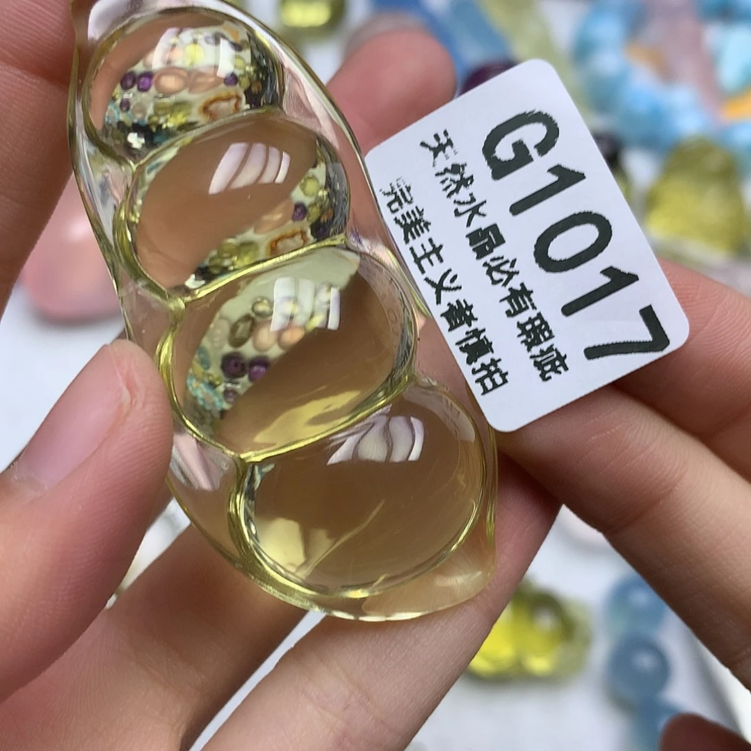 柠***·水晶未镶嵌珠宝半成品吊坠