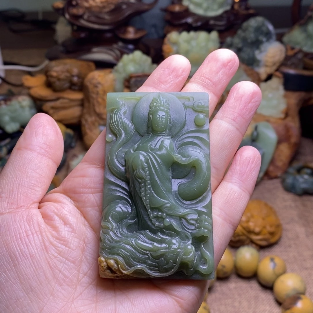 岫岩河磨玉（透闪石质玉）未镶嵌挂件