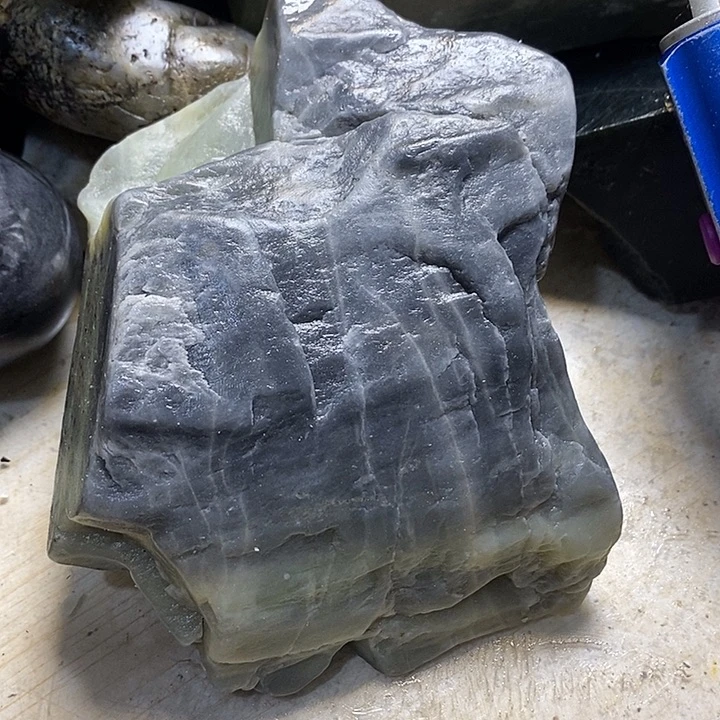 透闪石质玉珠宝半成品未镶嵌V*~