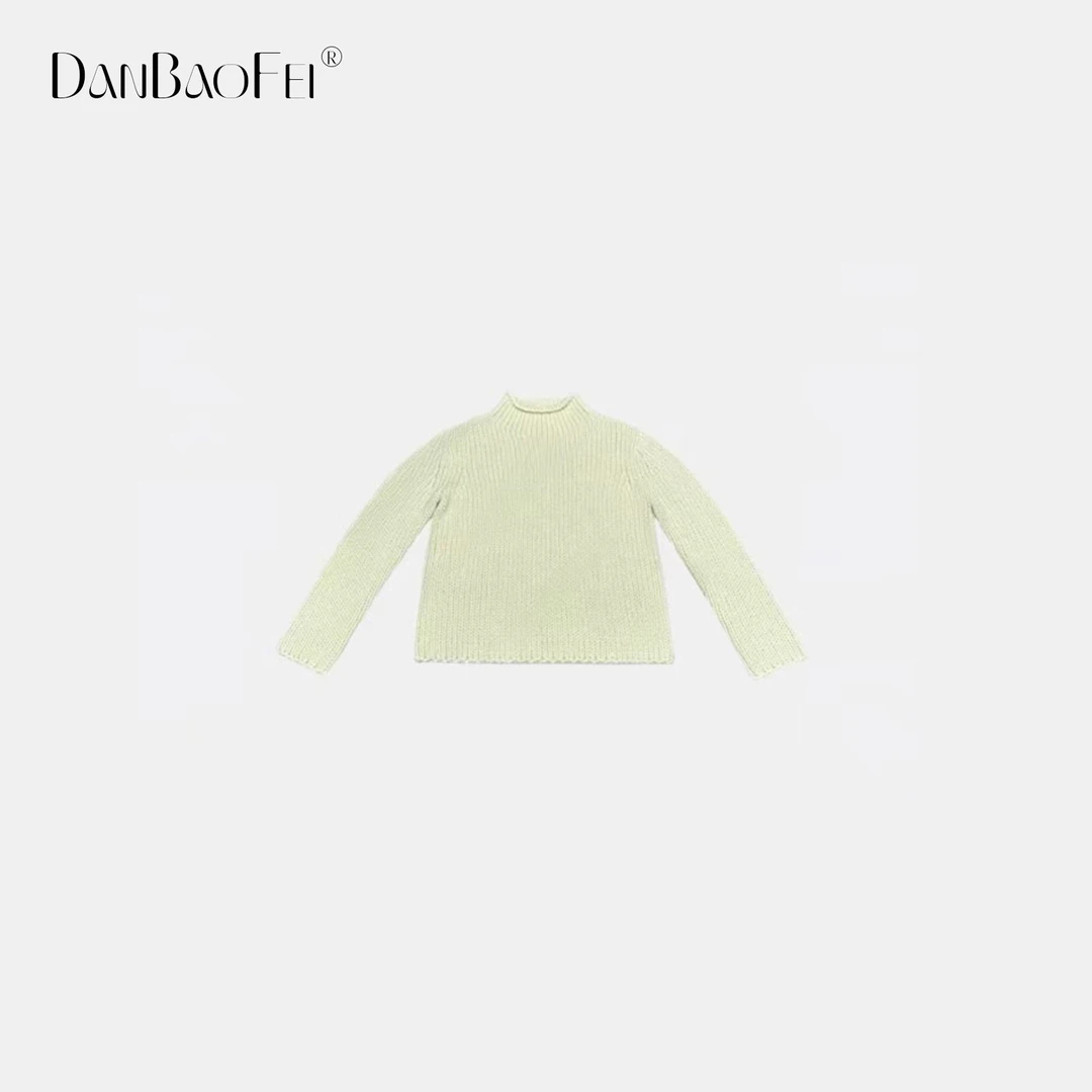 【DAYO预】复古休闲简约百搭纯色粗针半高领毛衣 YLM00550