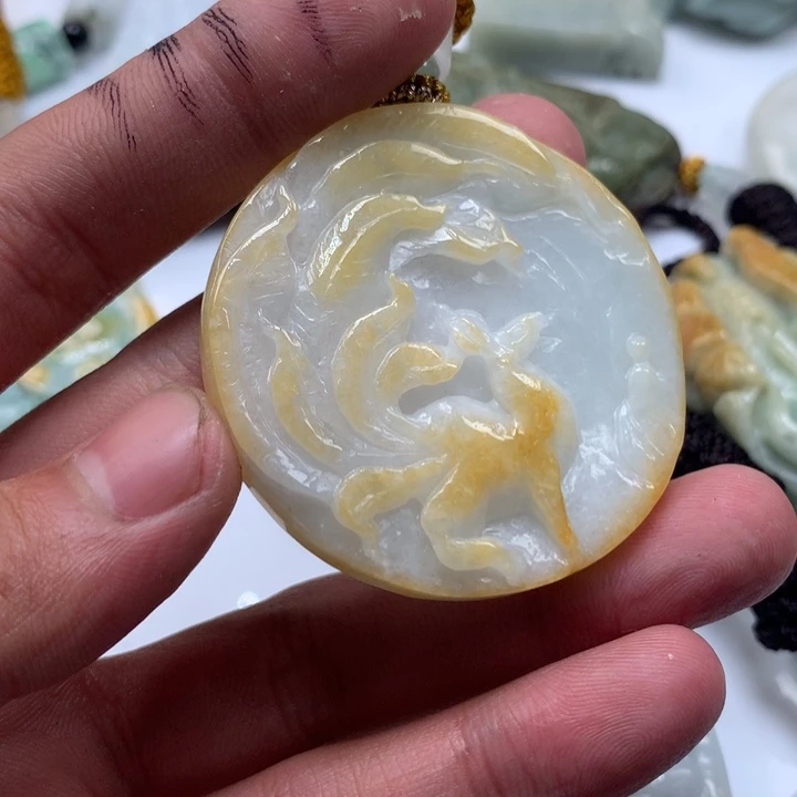 颈饰未镶嵌翡翠保真天然a货翡翠