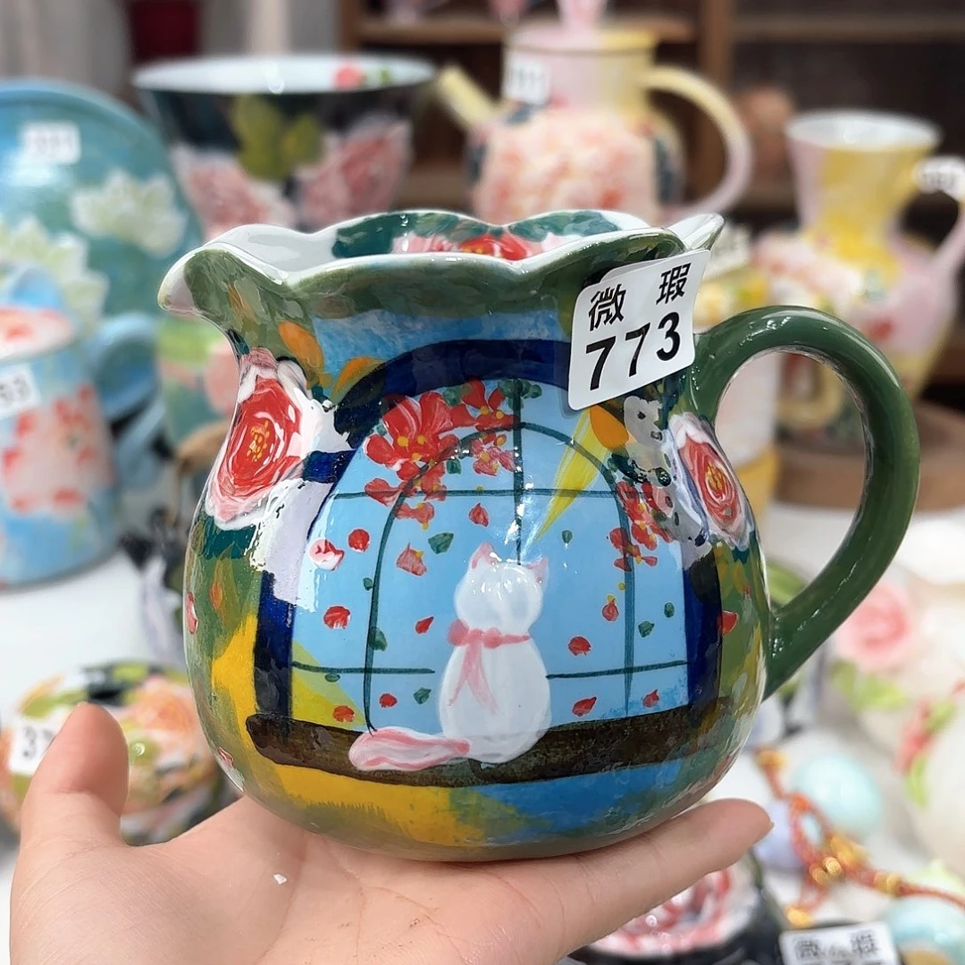 飏***意景德镇手绘高温釉下彩陶瓷茶具