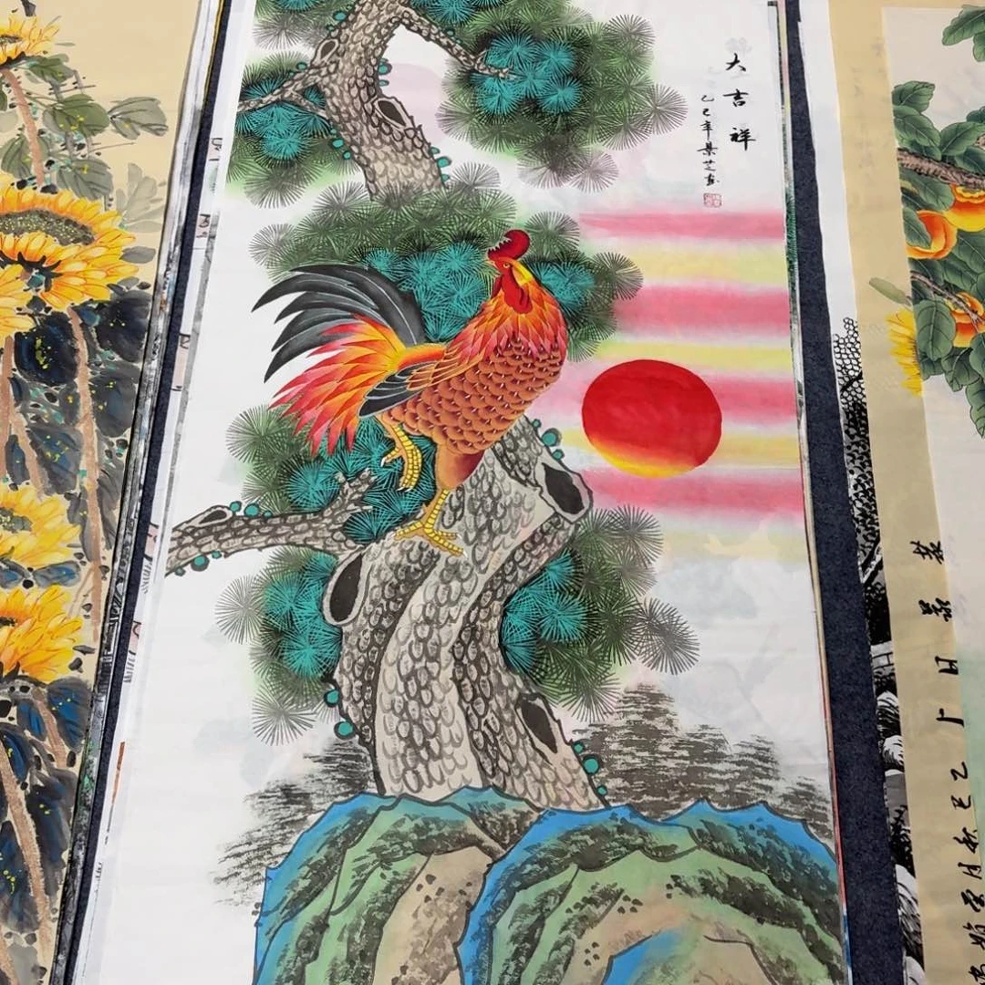 国画140×70工笔手绘画画画