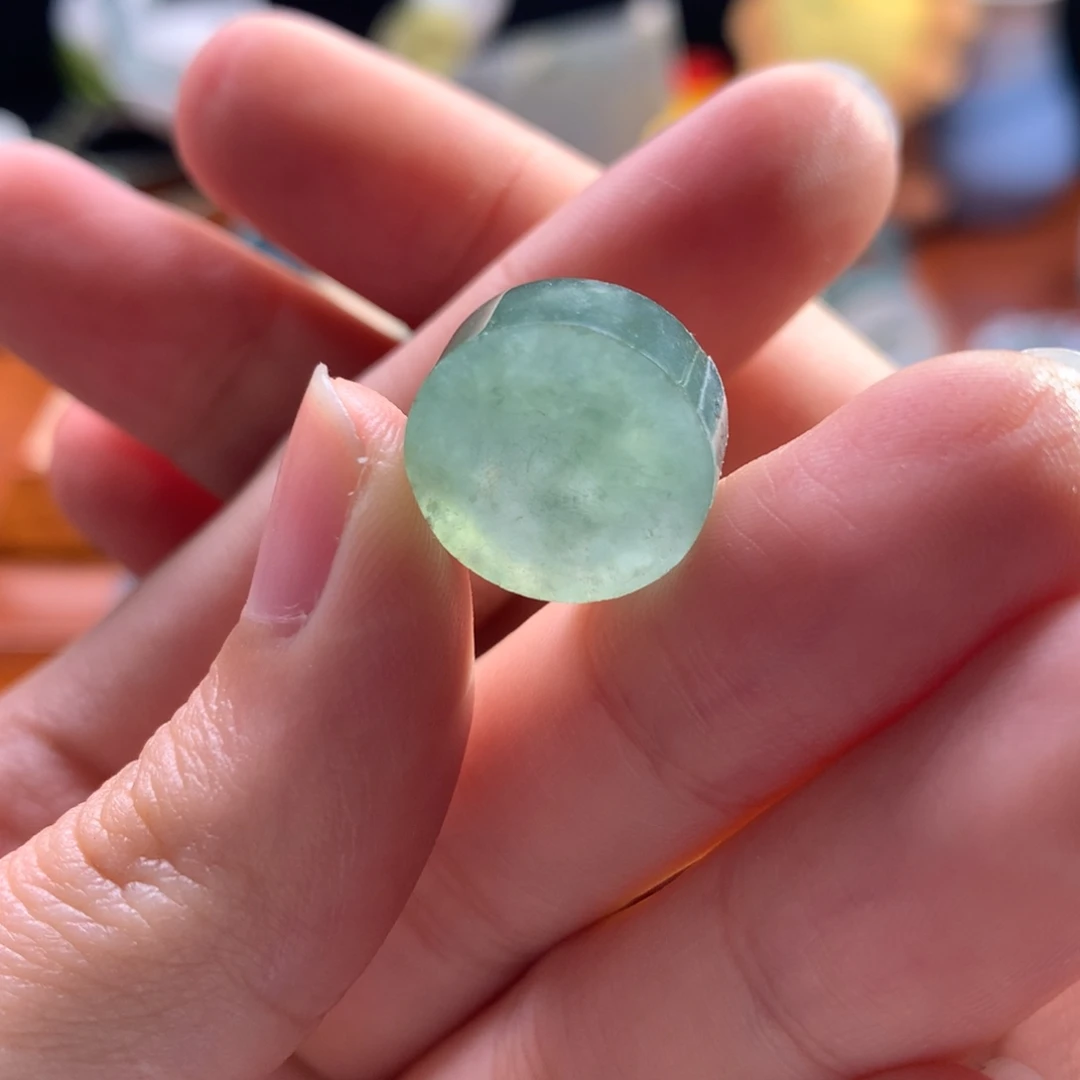 定制翡翠未镶嵌冰茶戒指心