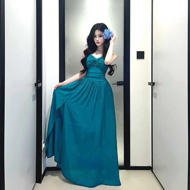 时尚设计感小众气质百搭连衣裙2025夏季新品吊带裙