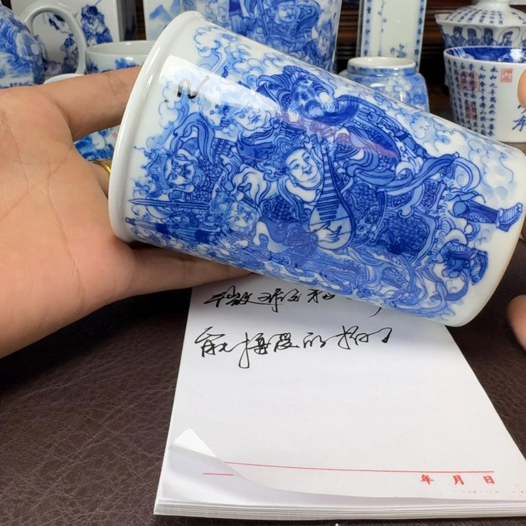 玺***瓷瓷片当代景德镇陶瓷手绘茶具