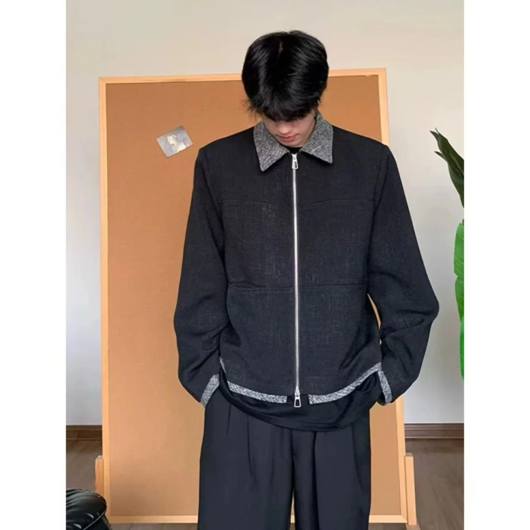 cleanfit贵公子高级感翻领休闲短宽小香夹克外套男女