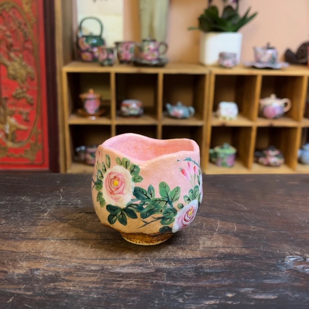 柴烧纯手工手绘陶瓷