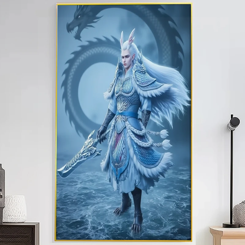 欧美兰2025新款哪吒2系列之帅气敖光十字绣客厅卧室装饰手工满绣