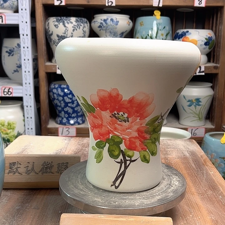 陶火窝红牡丹陶瓷