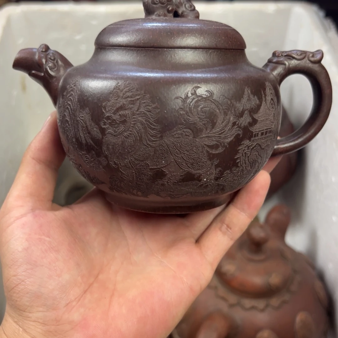 茶壶紫砂宜兴原矿紫砂壶450毫升容量