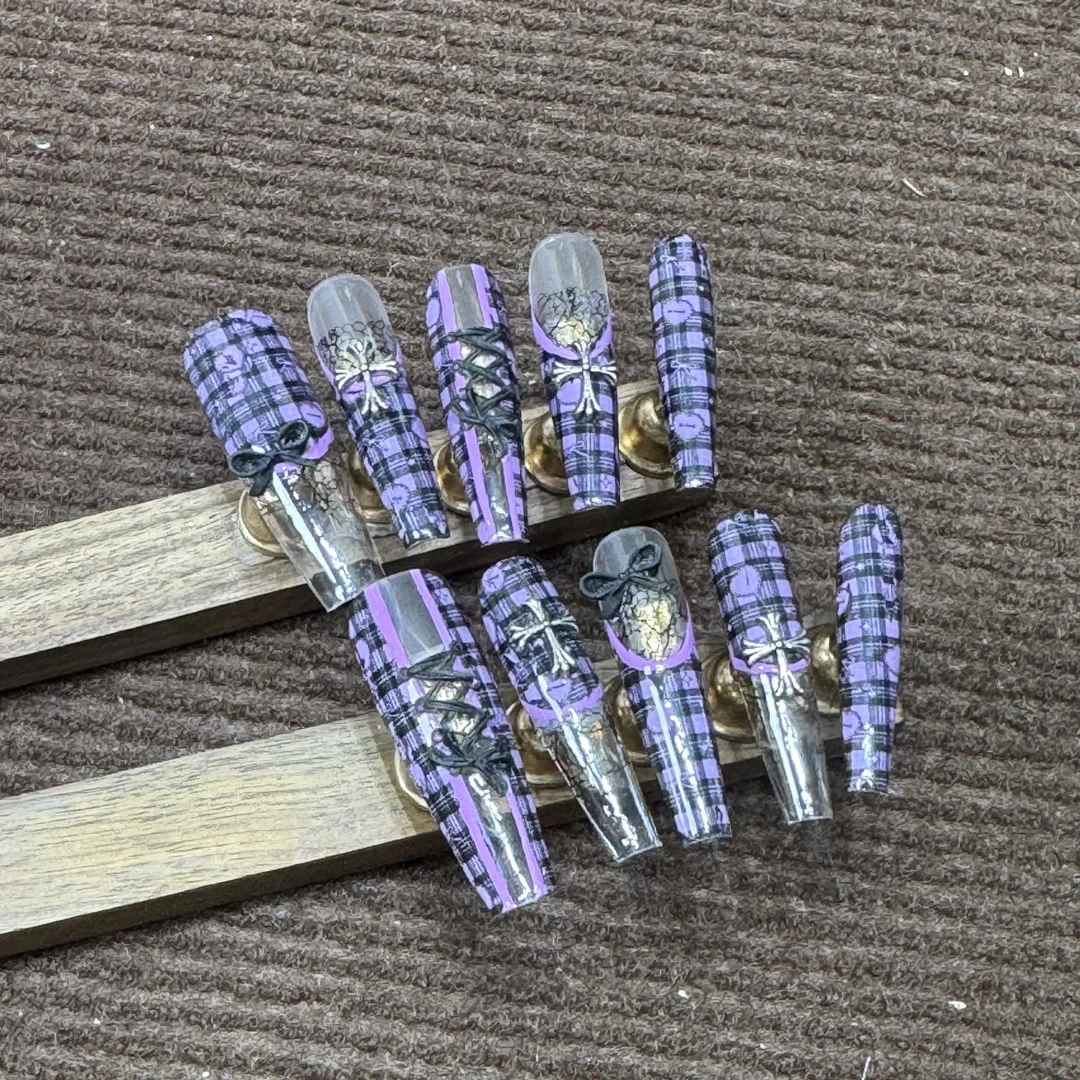 【哥特蕾丝】2025年原创设计辣妹显白酷酷秋冬纯手工穿戴甲