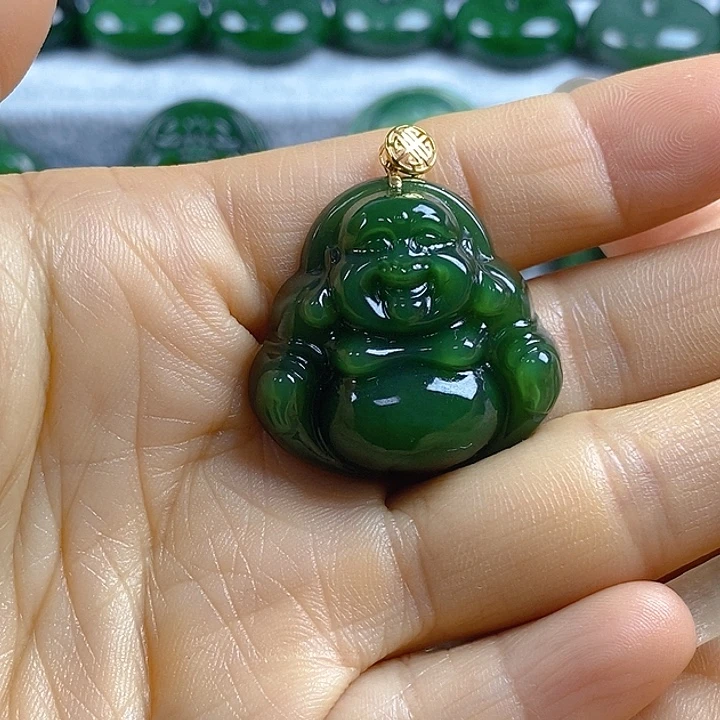 和田玉（碧玉）未镶嵌吊坠(不含链)