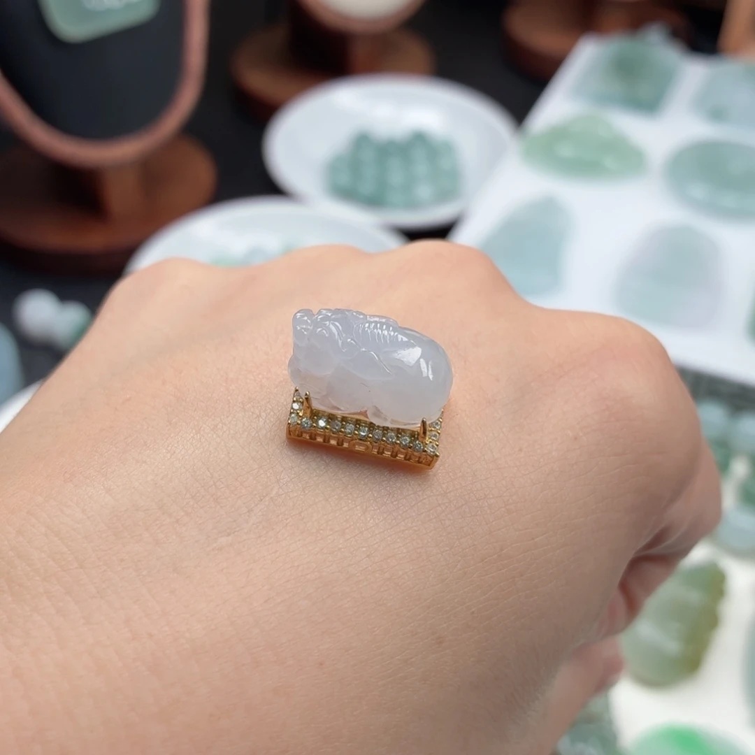 翡翠银S925镶嵌颈饰天然A货翡翠