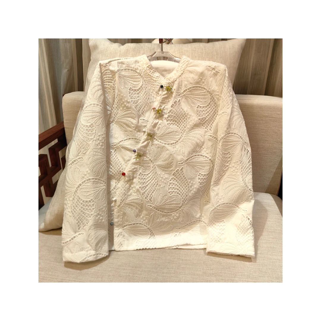 24357460【清雅气场】时尚百搭手工钉珠显瘦上衣