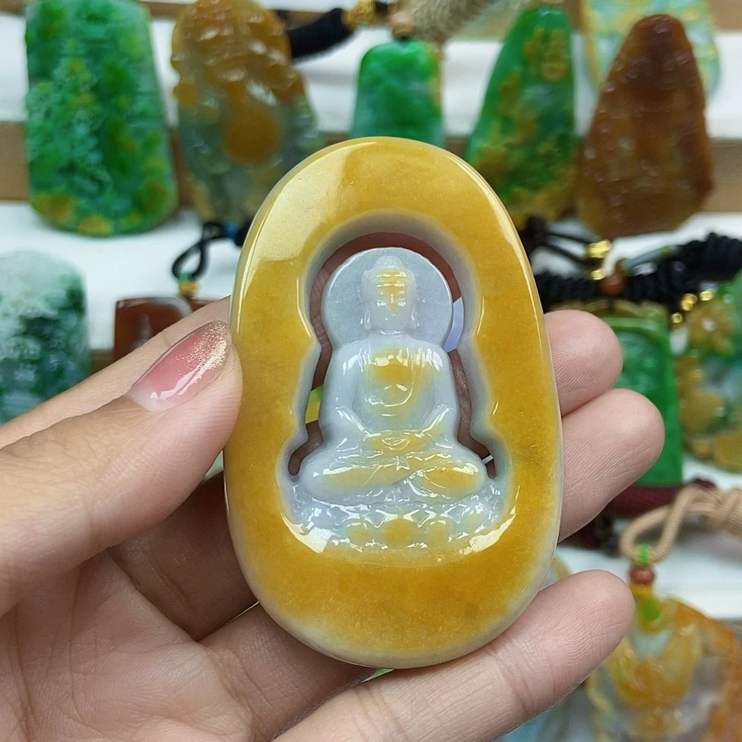 颈饰未镶嵌翡翠天然翡翠Ａ货