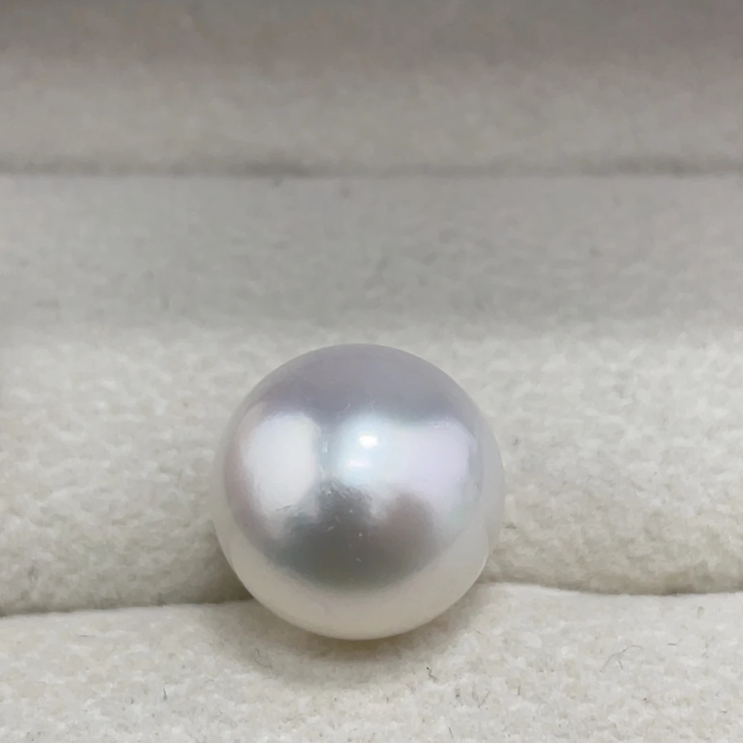 海水珍珠裸珠14-15mm冷光正圆澳白