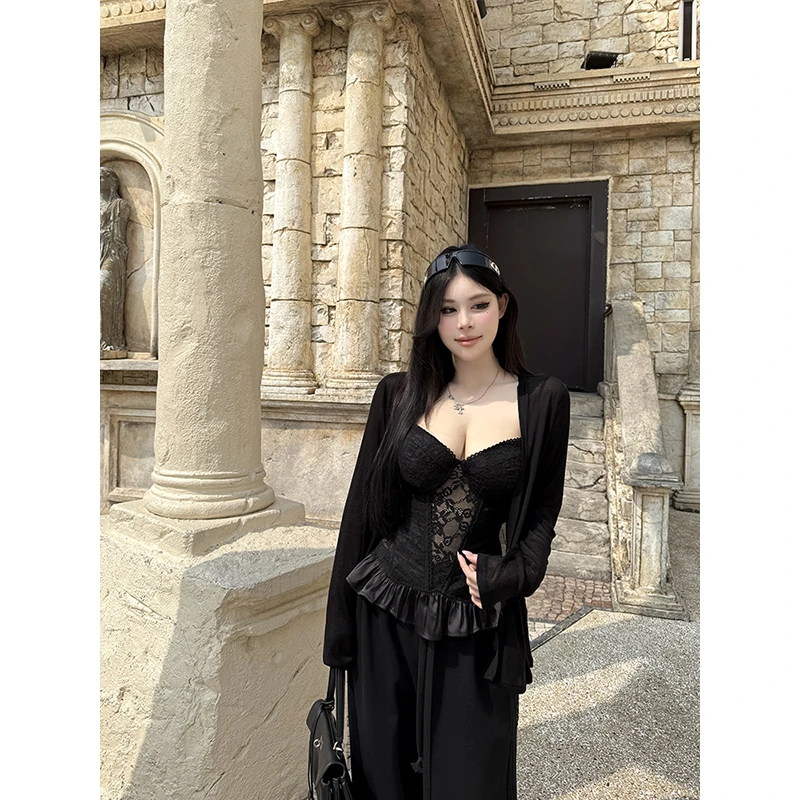 黑泽玄七“3倍凉抹衫”夏季显瘦防晒防蚊无领挂肩松弛感空调开衫女