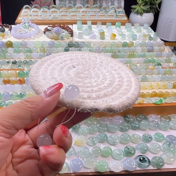 翡翠散珠12.5紫珠子