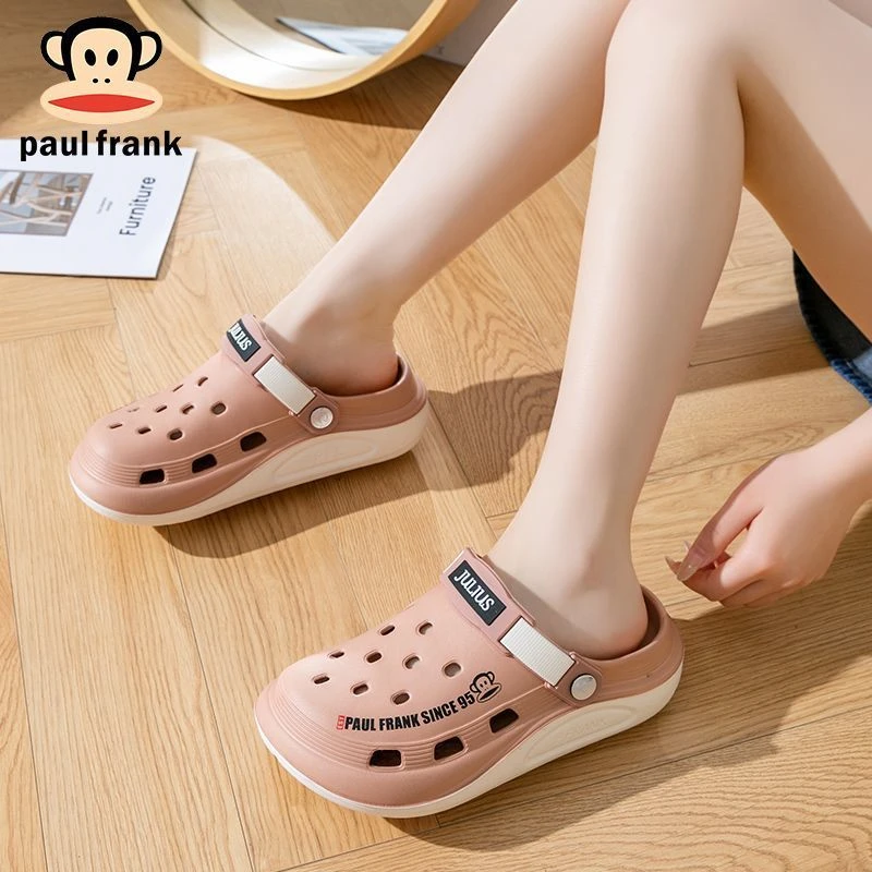 大嘴猴新品洞洞鞋夏季外穿防滑家居2025新款踩屎感厚底运动拖鞋