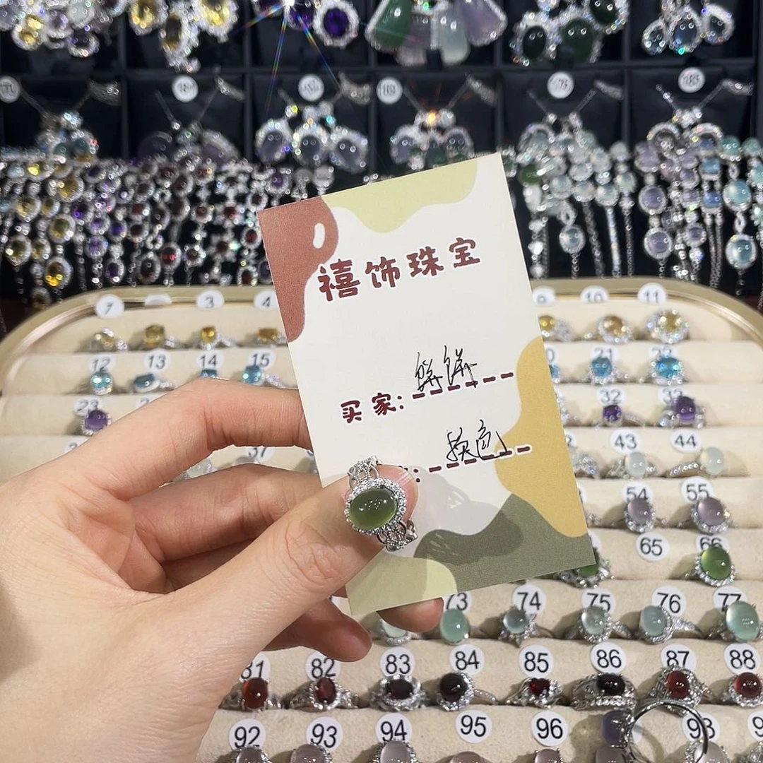 饼***饼戒指烟晶银S925镶嵌戒指