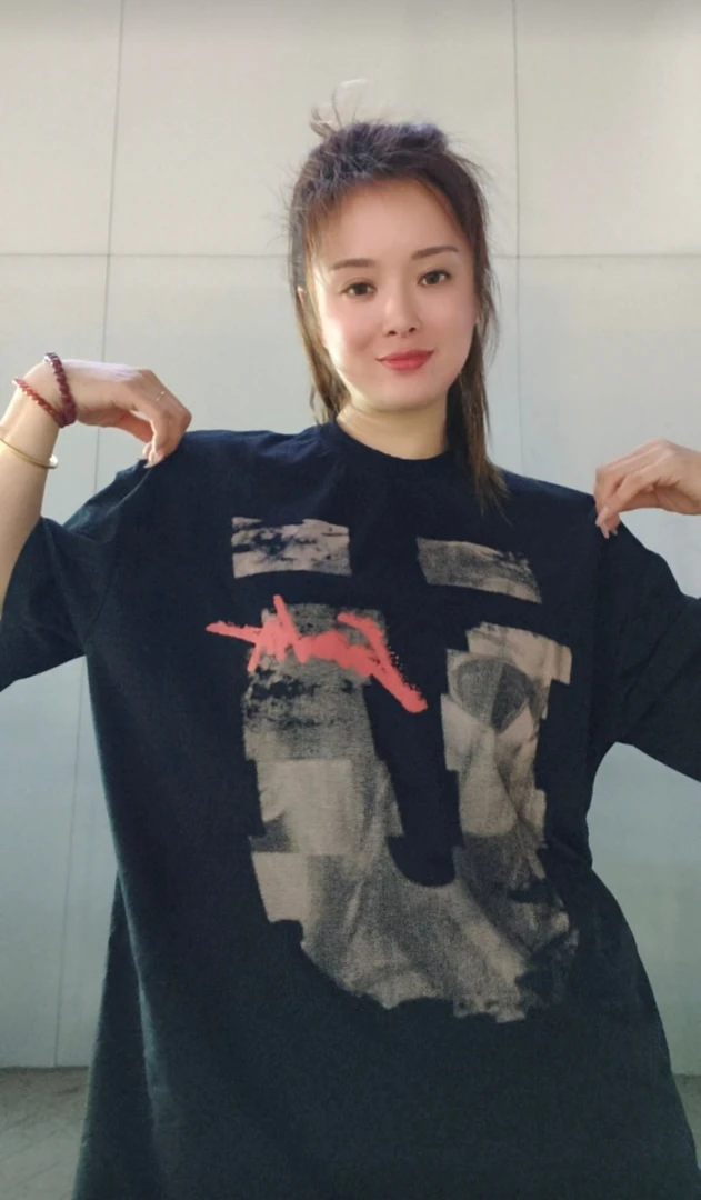 CY   9901凯迪棉印花潮牌短袖上衣夏季宽松