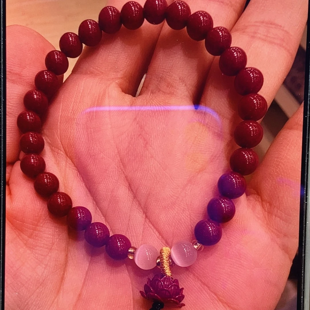 天然辰砂手串定制款