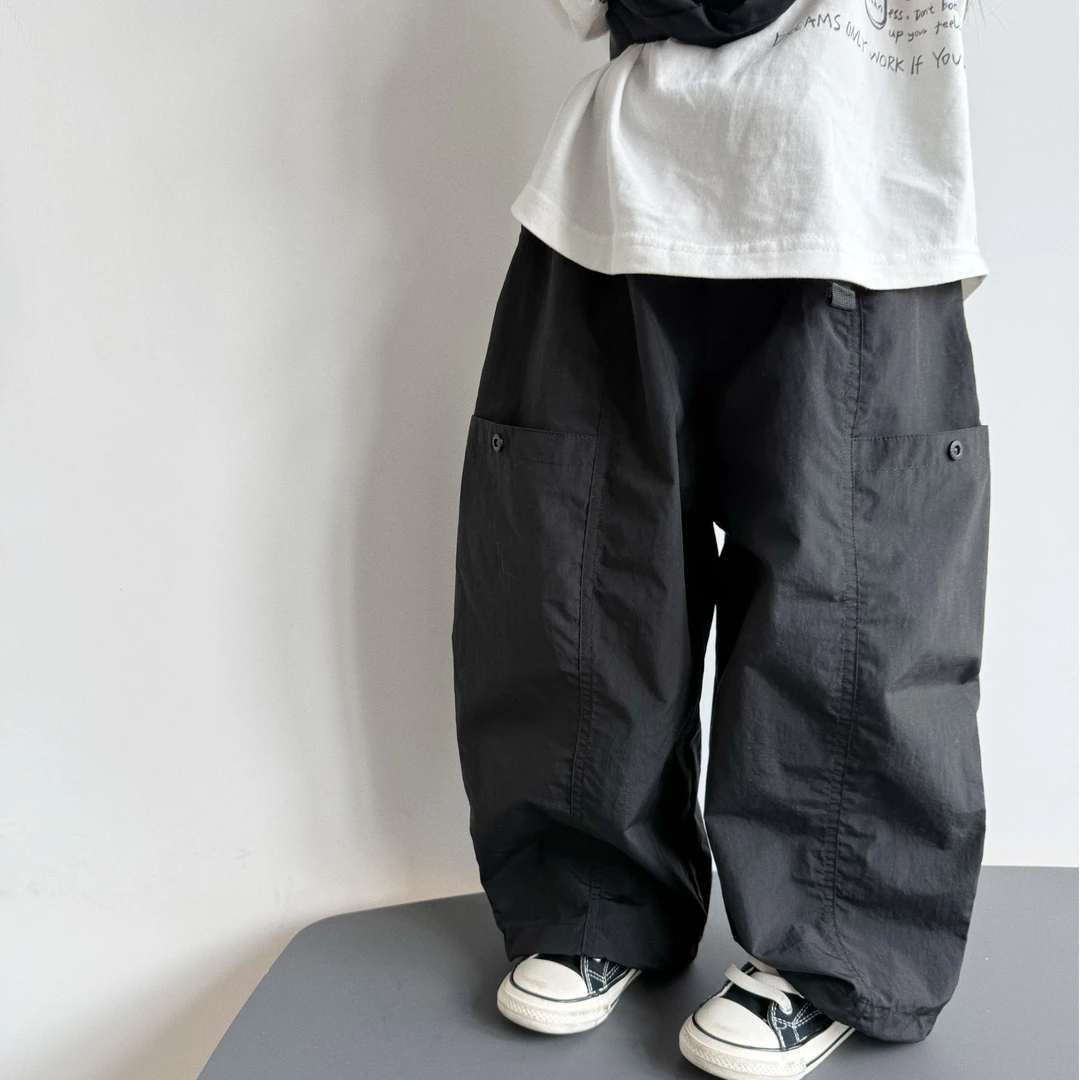 miniwhy亲子童装 | 高密棉+锦质地防风户外大口袋运动裤 "25春