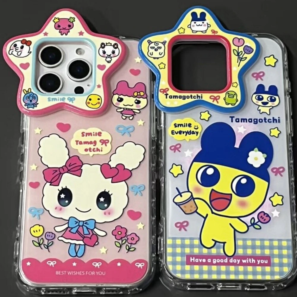 日系ins拓麻歌子适用14pro max防摔软壳iPhone15苹果13手机壳16女