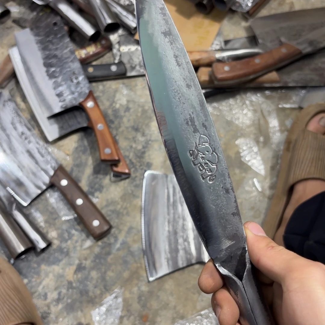 高碳锰钢云南阿老表手工锻打刀