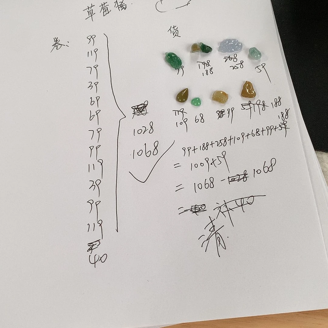 颈饰未镶嵌翡翠草*酱一起