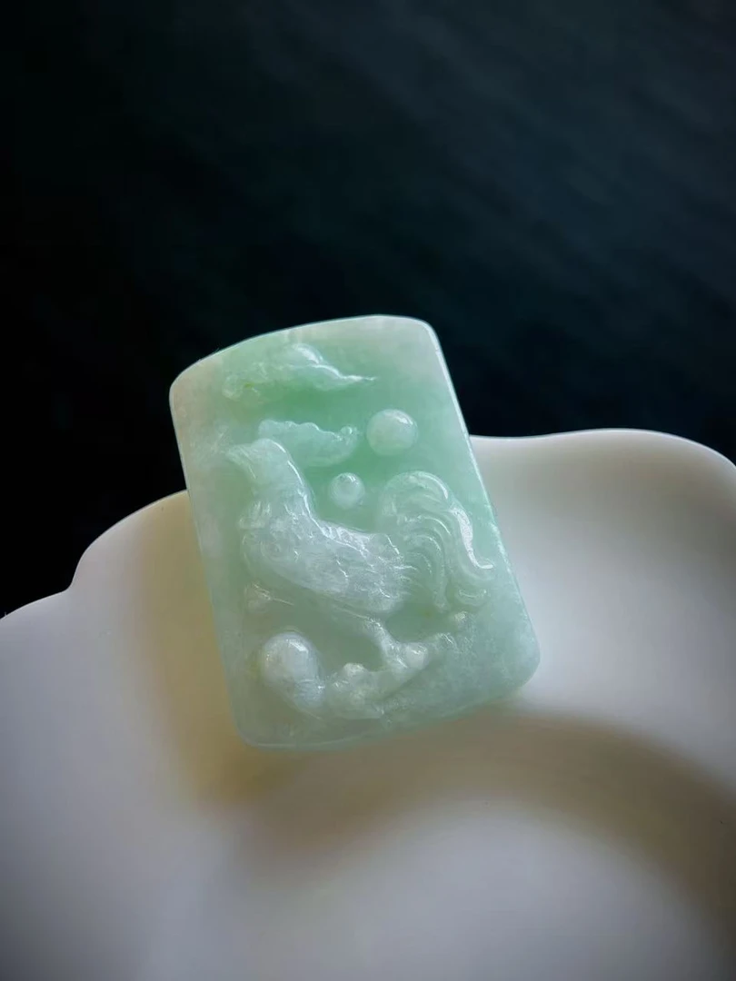 福利生肖鸡吊坠精雕仿古挂坠精美俏色巧雕平安无事