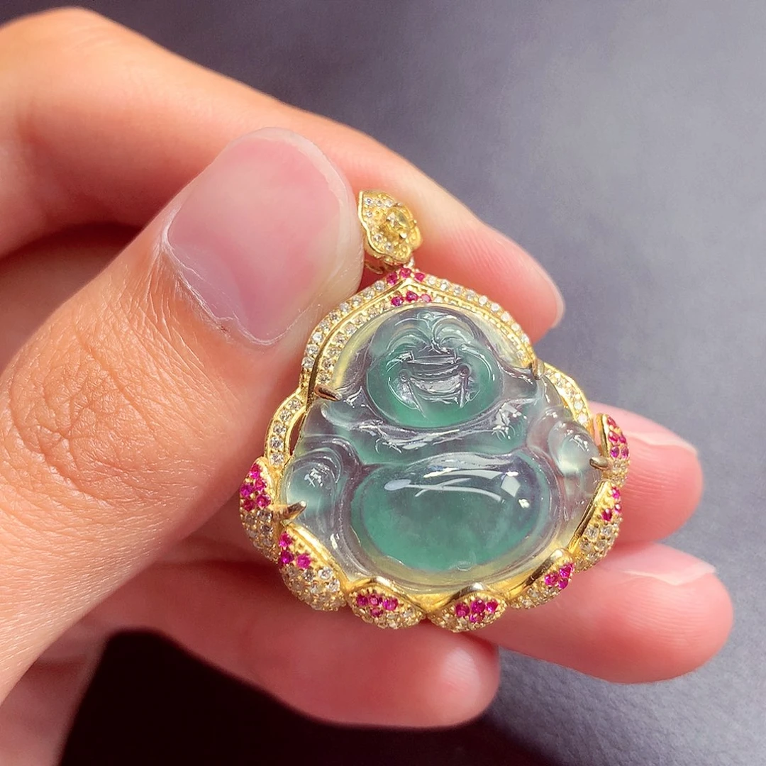 翡翠未镶嵌颈饰挂件