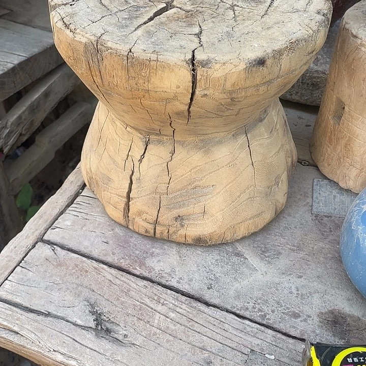 祥***教铁老榆木底座花盆底座轴头包邮