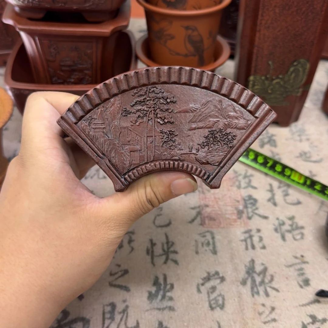 紫砂花盆宜兴紫砂正品12x4.5x5