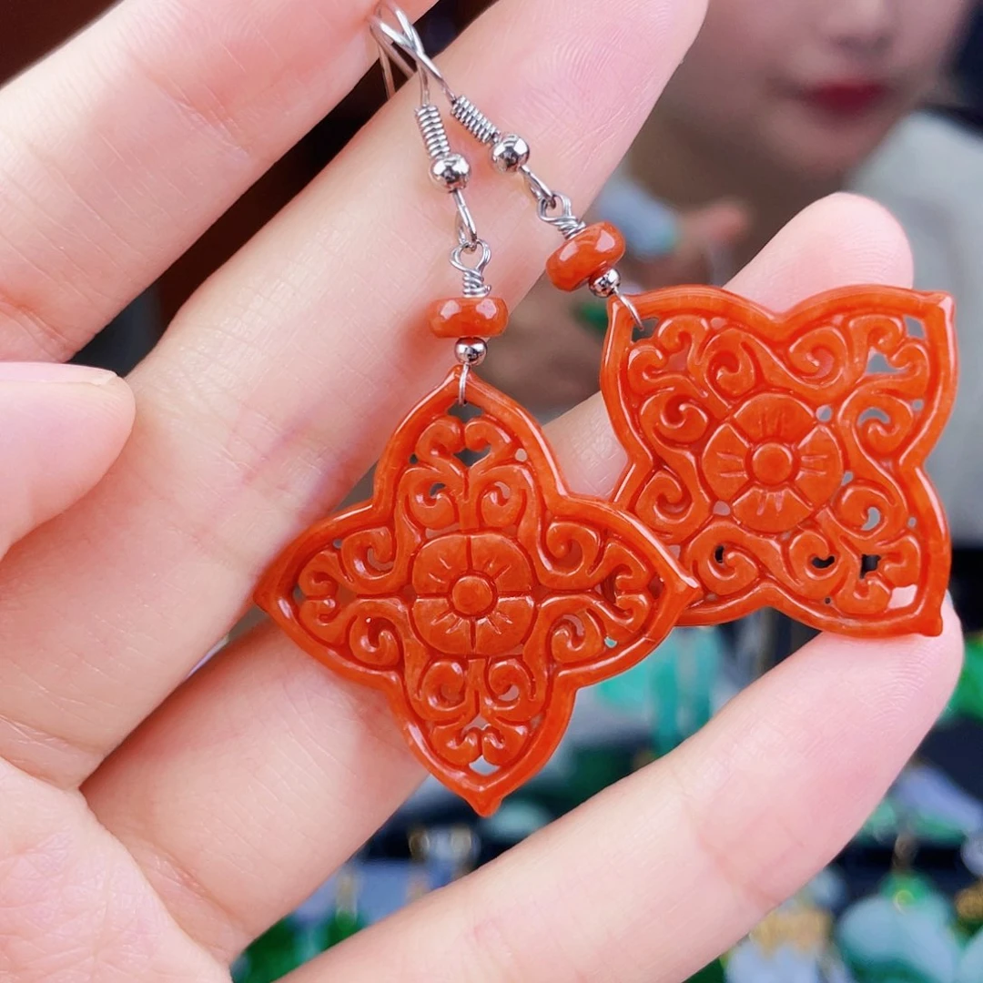 翡翠未镶嵌耳饰饰品