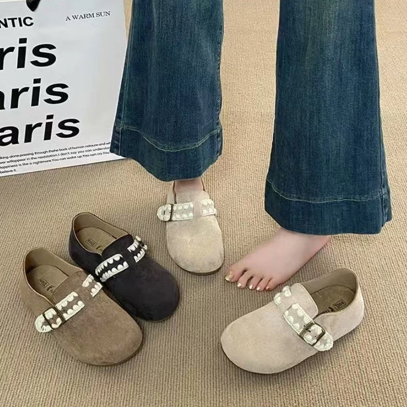 【退换全额补运费】2025新款外穿勃肯拖鞋女款包头半拖鞋8988