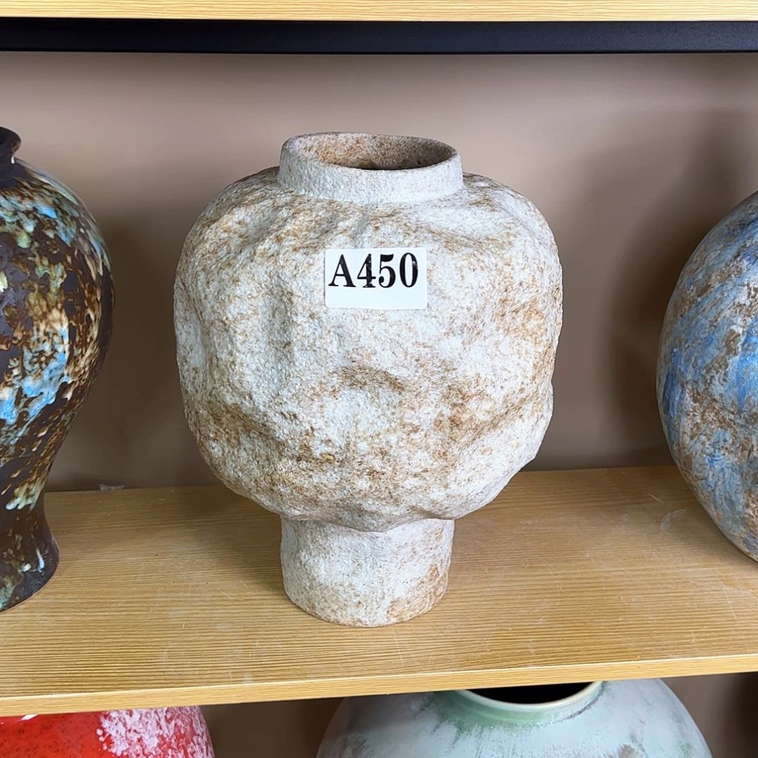 陶瓷吴*草98花瓶摆件创意的