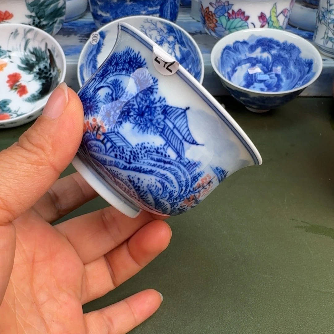 瓷景德镇纯手绘茶具圆圆242