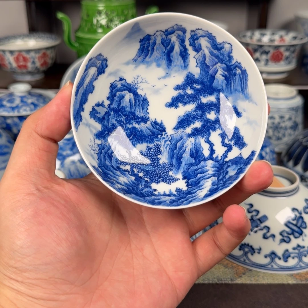 得***版现代手工手绘茶器