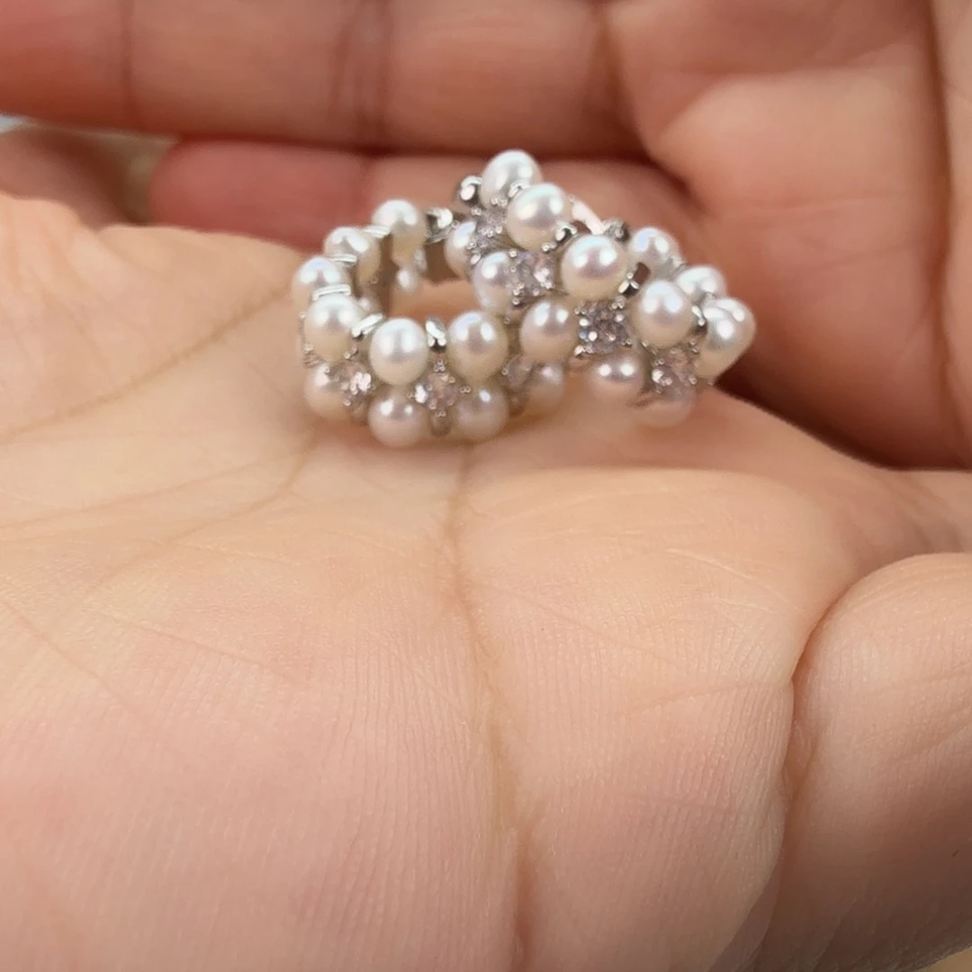 淡水珍珠耳饰未镶嵌