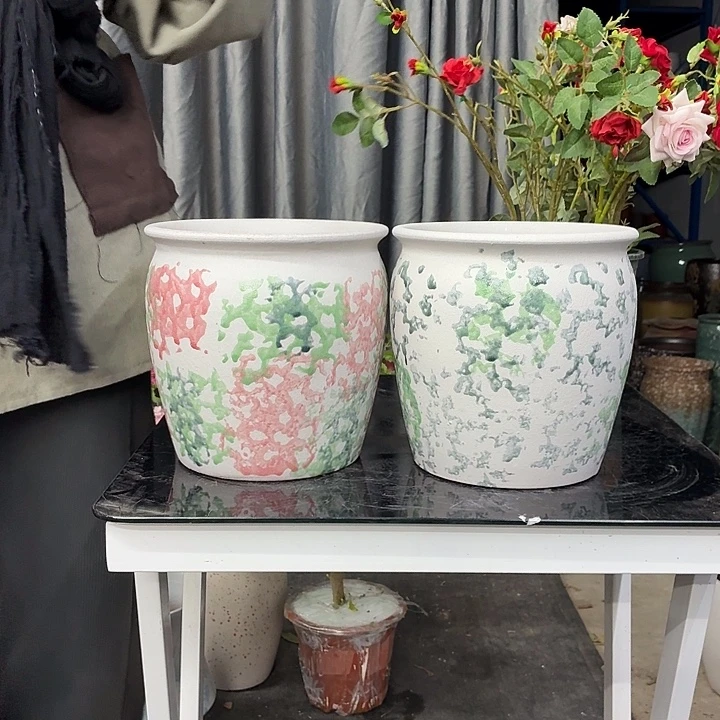 20×21 -粗陶花盆有孔-买买买