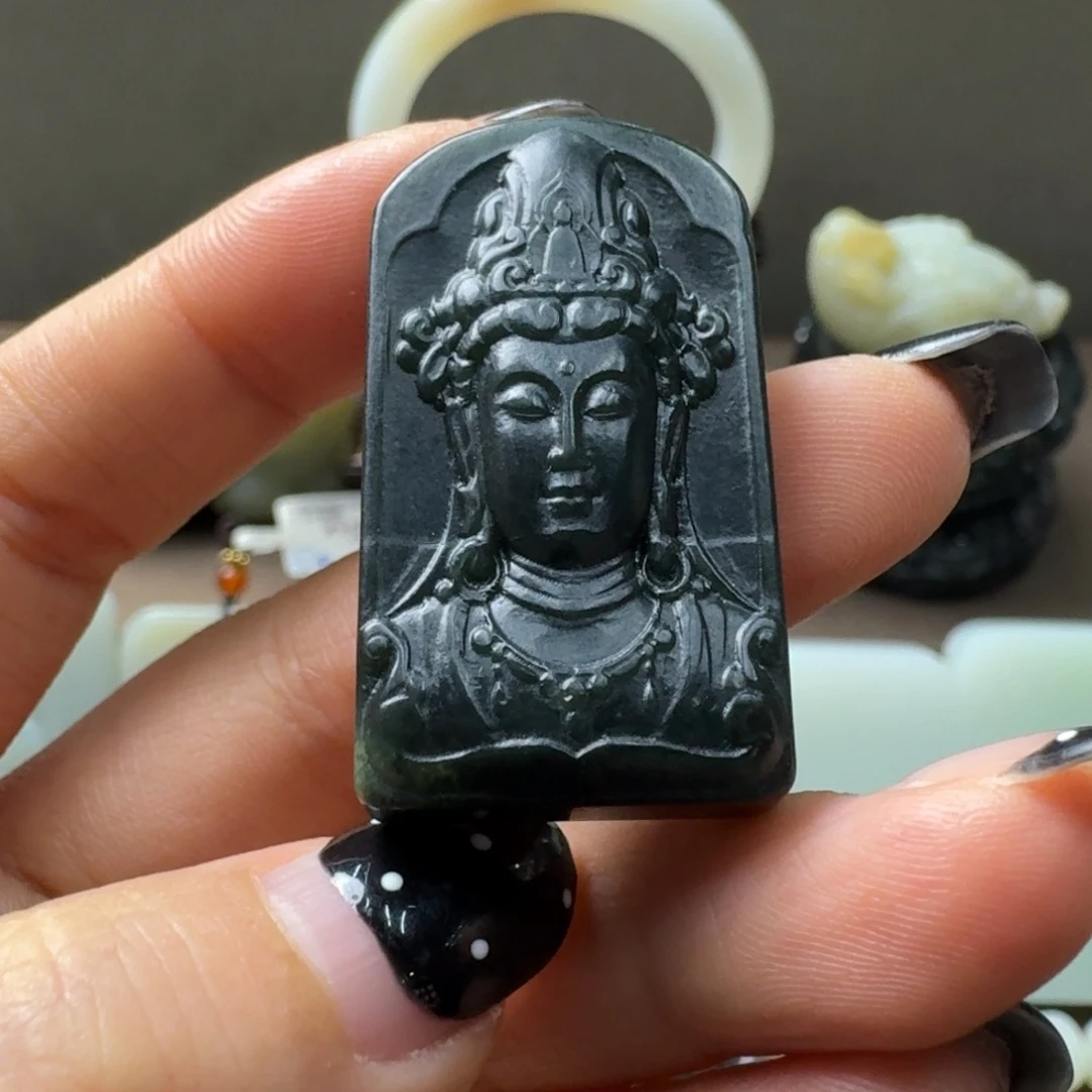 和田玉未镶嵌吊坠(不含链)