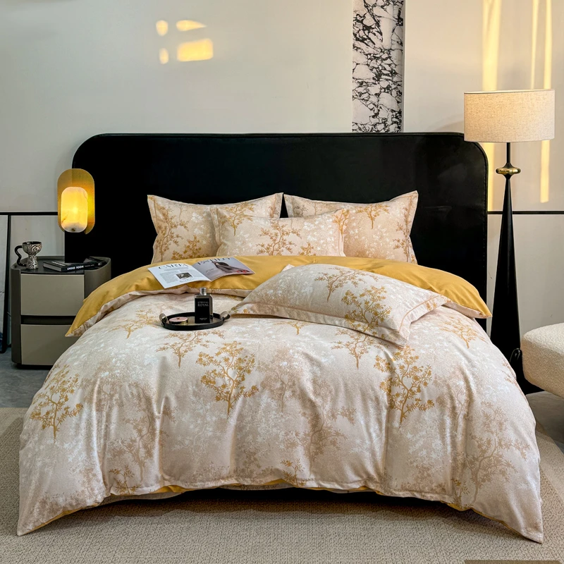 秋冬款纯棉全棉透气斜纹棉四件套加厚加密数码印花四件套【芊禧】