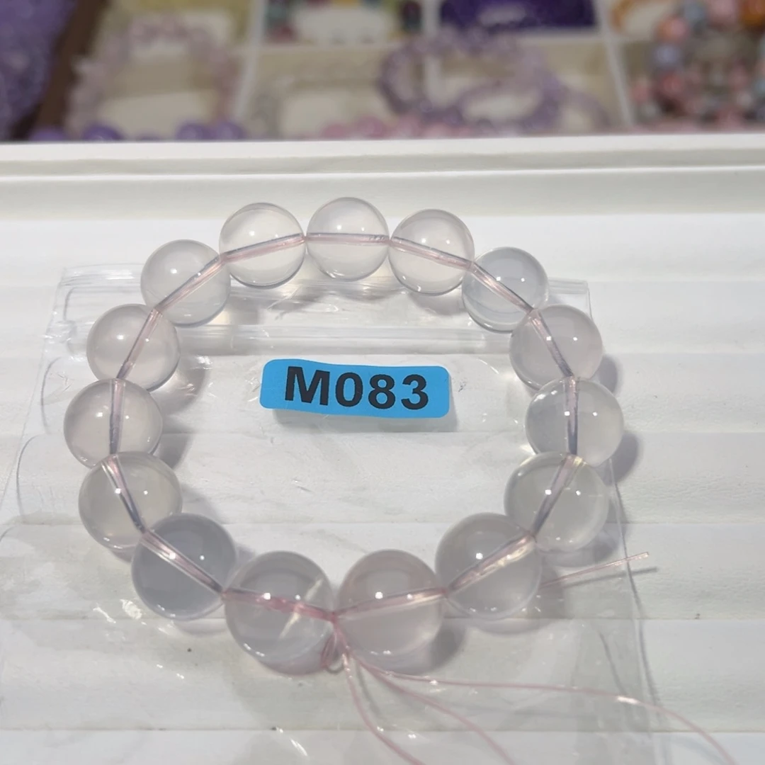 手串未镶嵌水晶莫桑比克六芒星粉水14