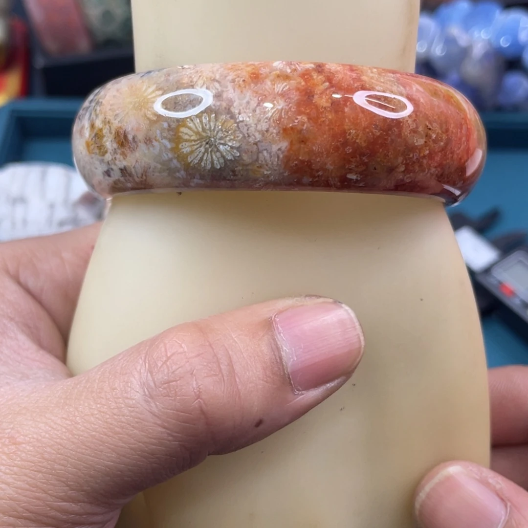 未镶嵌手镯硅化玉