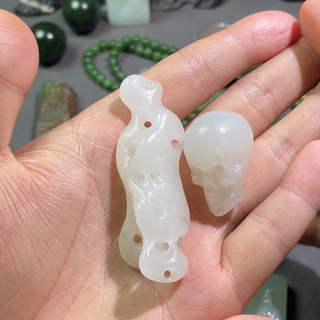 和田玉未镶嵌颈饰七*