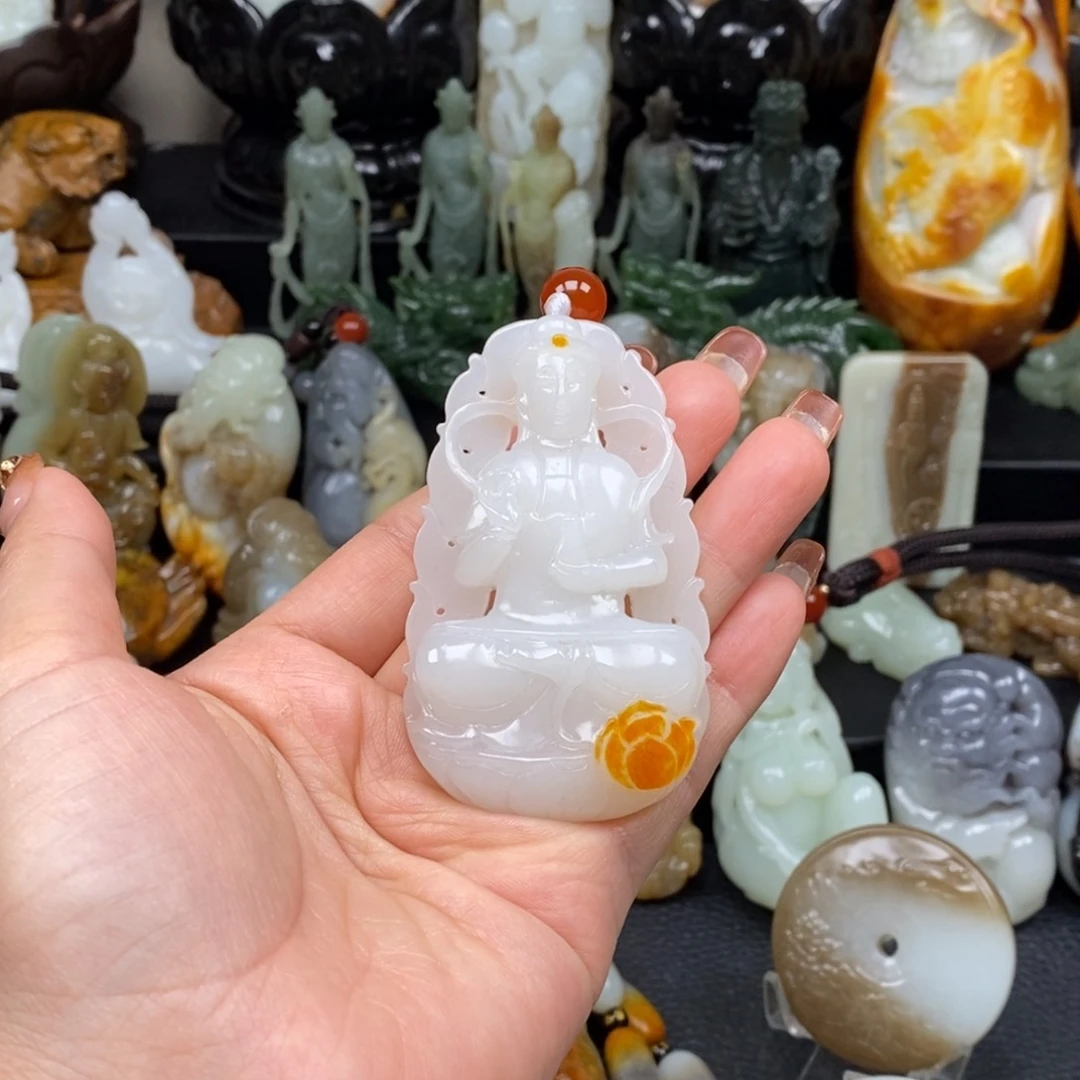 和田玉颈饰未镶嵌老*