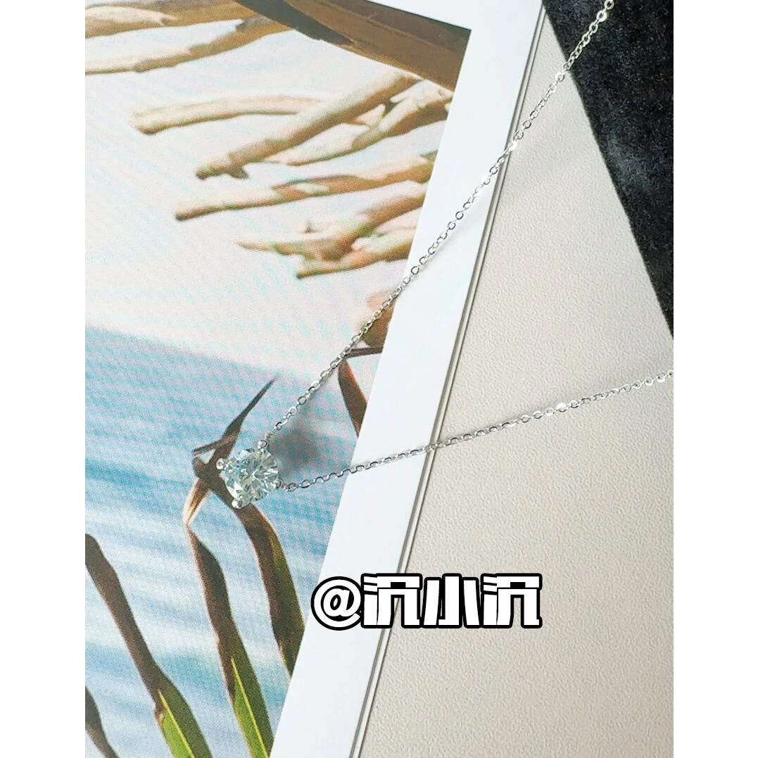吊坠925银 【纯银蓝色牛头】银饰简约高级百搭赵露思同款项链Z04