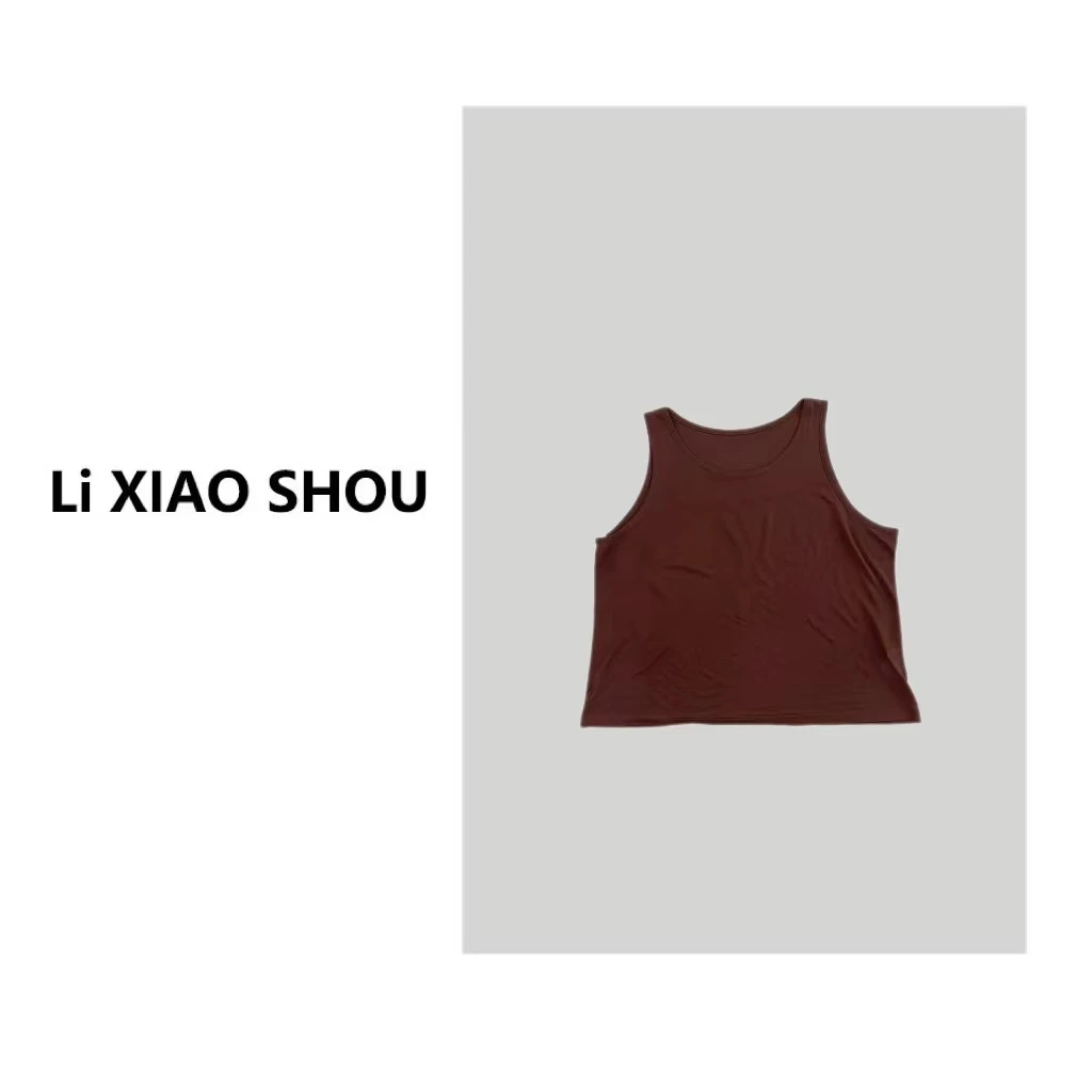 【李小瘦大码女装】打底吊带百搭时尚柔软亲肤纯色休闲背心1391D